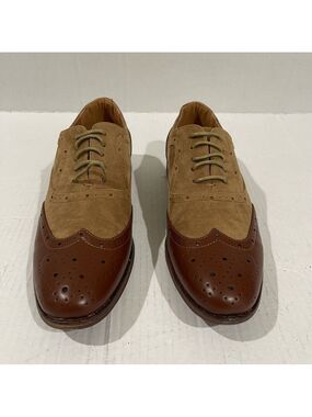 Men’s Royal Shoes Brown Faux Leather Dressy Oxfords Size 7.5 US!